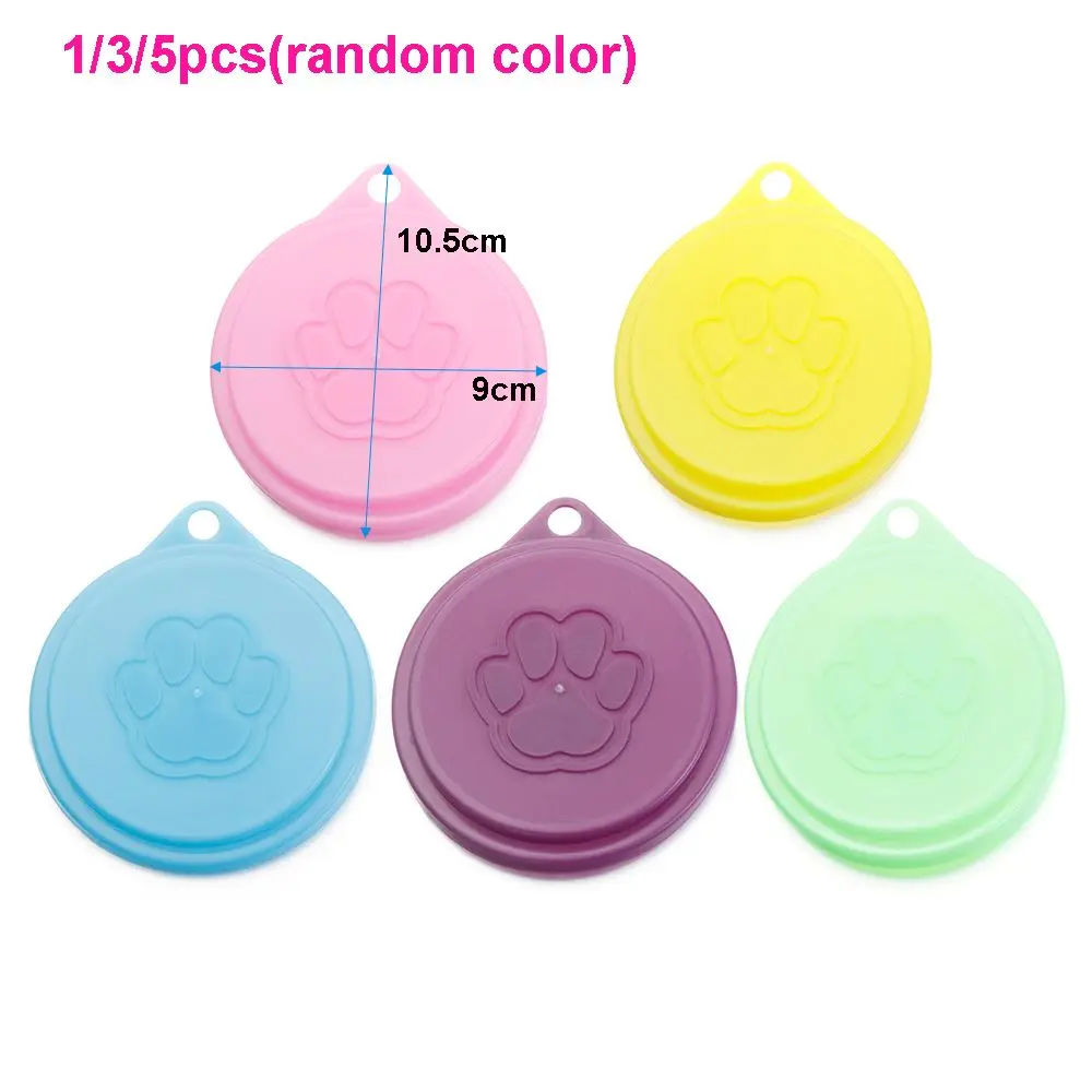 Dog Cat Pet Food Tin Cover Plastic Lids Can Caps Fresh Top Covers Storage