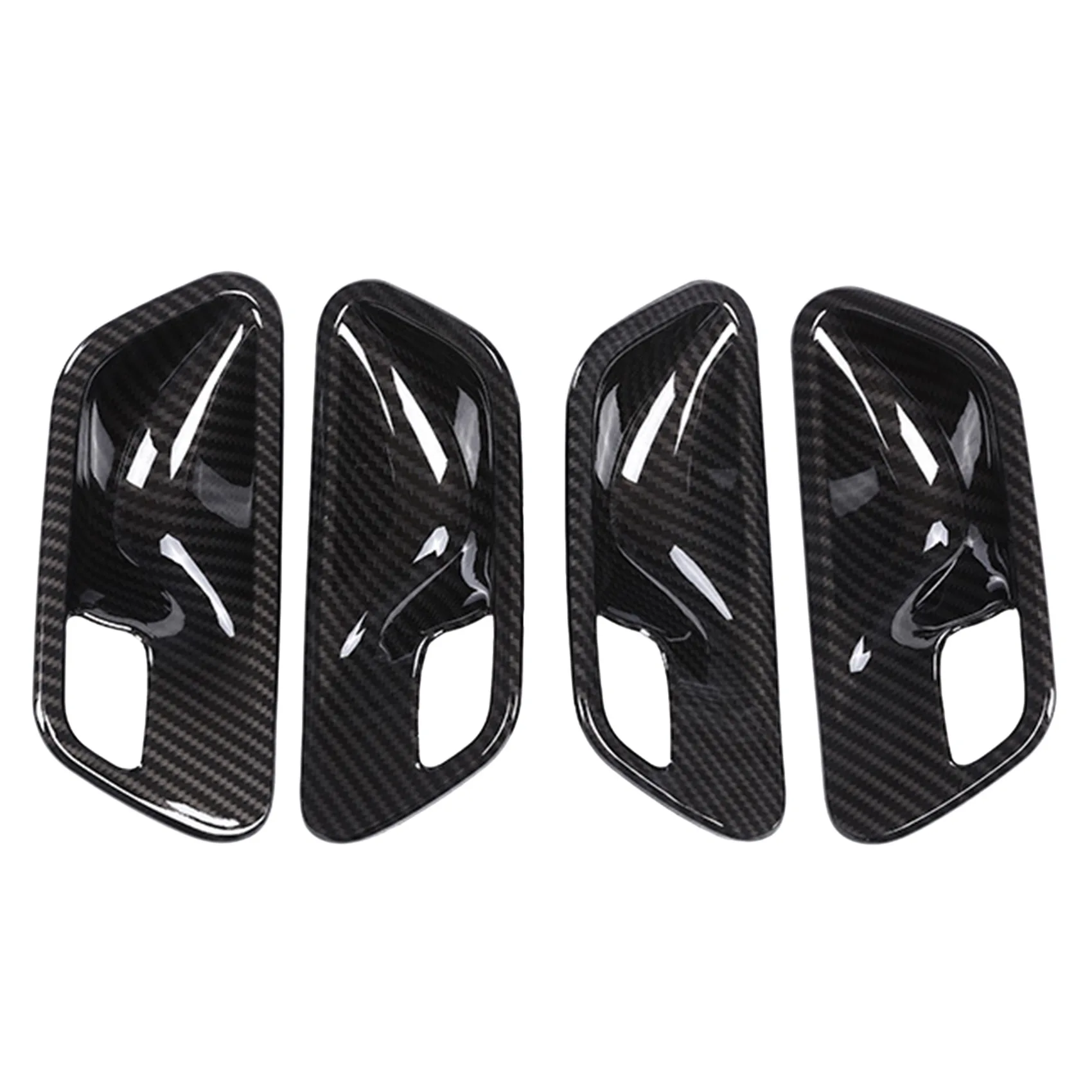AEA7-카본 파이버 룩 자동차 도어 핸들 커버 트림 -BMW 3 4 시리즈 F30 F34 3GT 인테리어 자동차 액세서리
