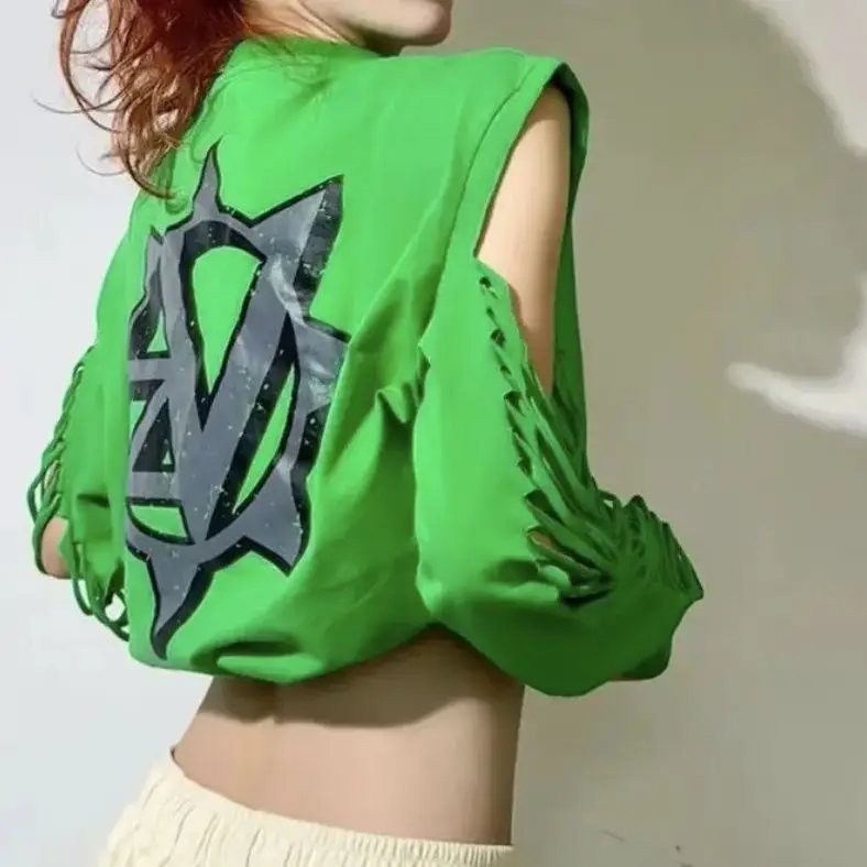 Off Shoulder Cut Off Shoulder Women Autumn and Winter Short Dance Square Dance Ghost Step Long Sleeved Style Top