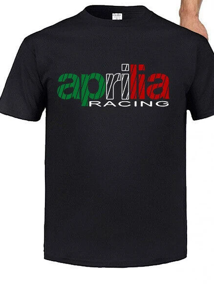 Sommer Herren Aprilia Motorrad Set T-Shirt Shorts Set 2Er Set Schwarz Top