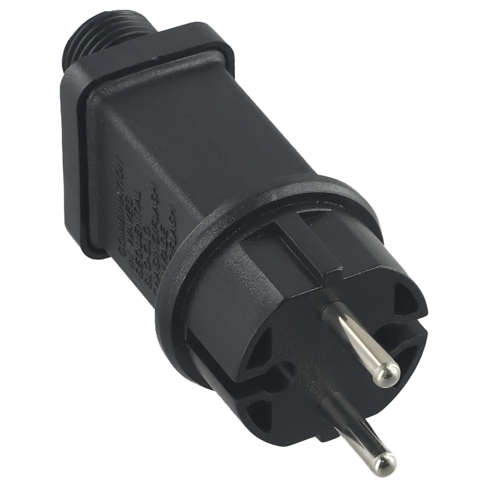 Luccika Transformateur D'alimentation 3,6 W Pour LED 31 V IP44 Avec Prise Shuko Adaptateur Pilote Ignifuge Basse Tension Lumières Et Décorations De Noël Mémoire 8 Jeux Lumière Différents Noir