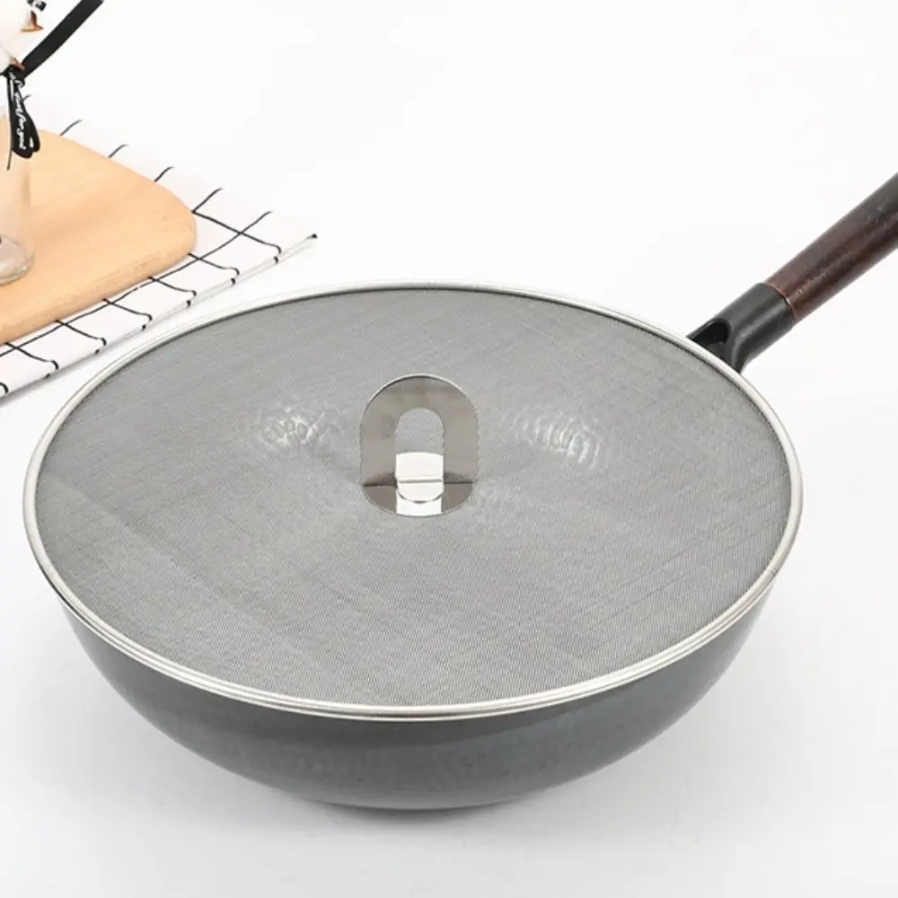 Description Picture 6 of itemSplatter Screen Kitchen Oil Proof Lid Stainless Steel Oil Spill Proof Cover Frying Pan Cover Lid Drain Cover Strainer