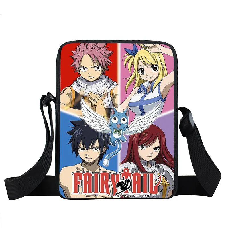 Sac Bandoulière Fairy Tail – Natsu, Lucy, Erza, Tissu Oxford, Grande Capacité, Pour Cosplay Ou Quotidien