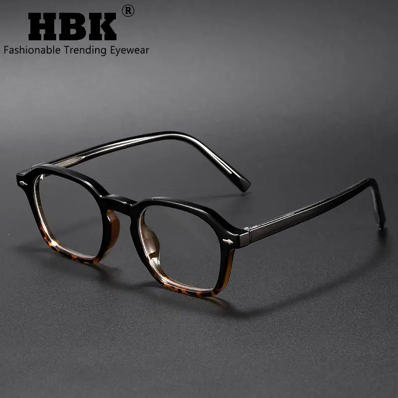 Square Eyeglass Frame - Retro Unisex Optical Glasses With Blue Light Blocking Lenses