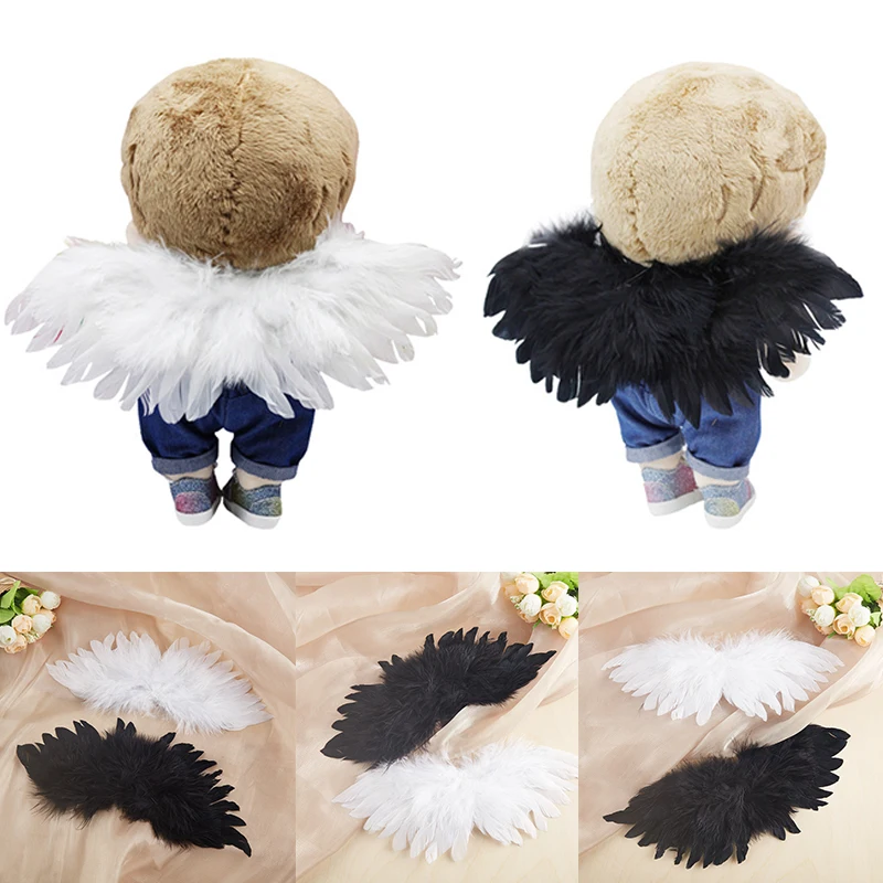 

DIY мини перо крыло Ангела реквизит для новорожденных 1/6 1/4 1/3 BJD Кукла одежда крылья