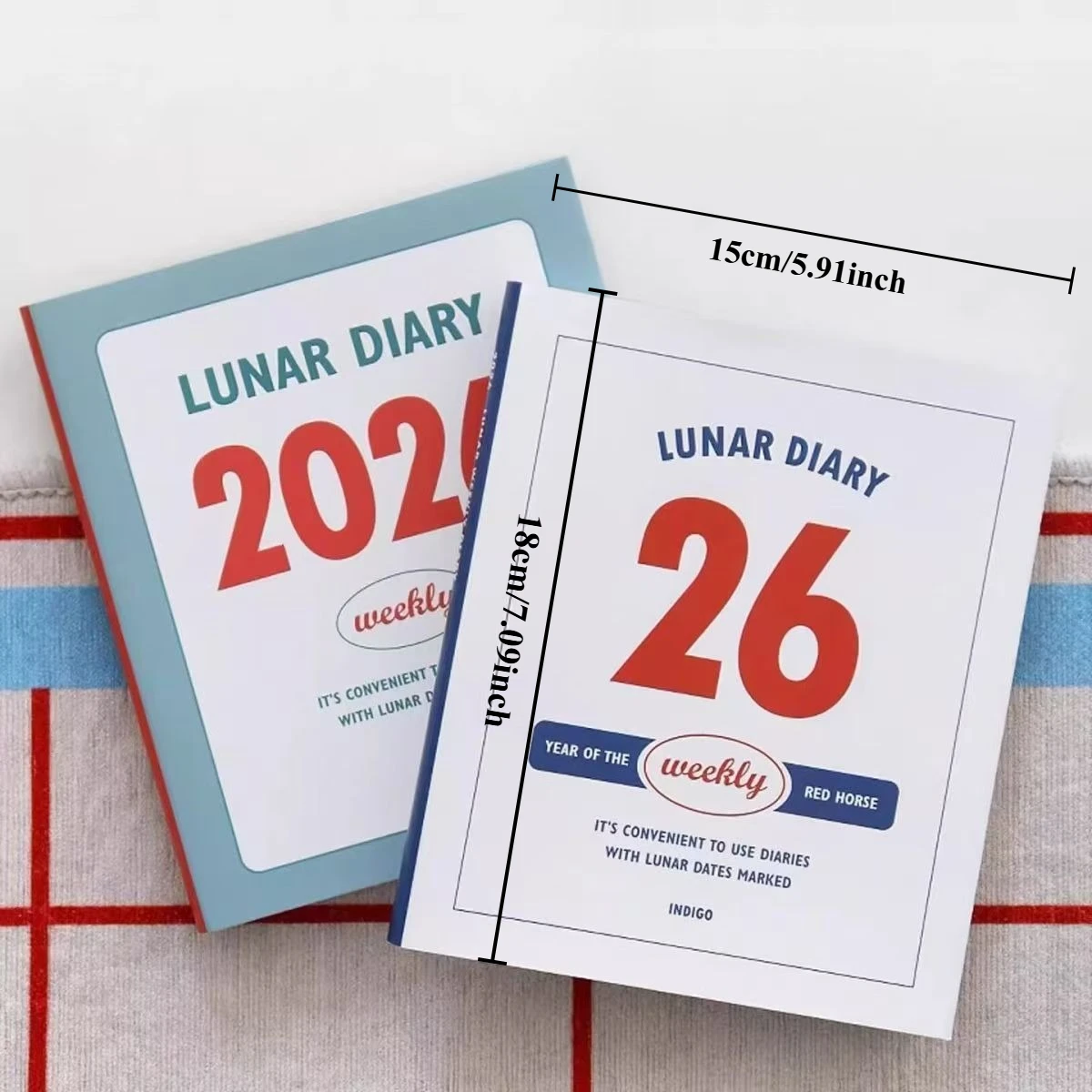 2026년 말년(말띠아) 음력 달력 주간 플래너 다이어리, 일일 일정 정리 및 선물용으로 음력 날짜 표시됨