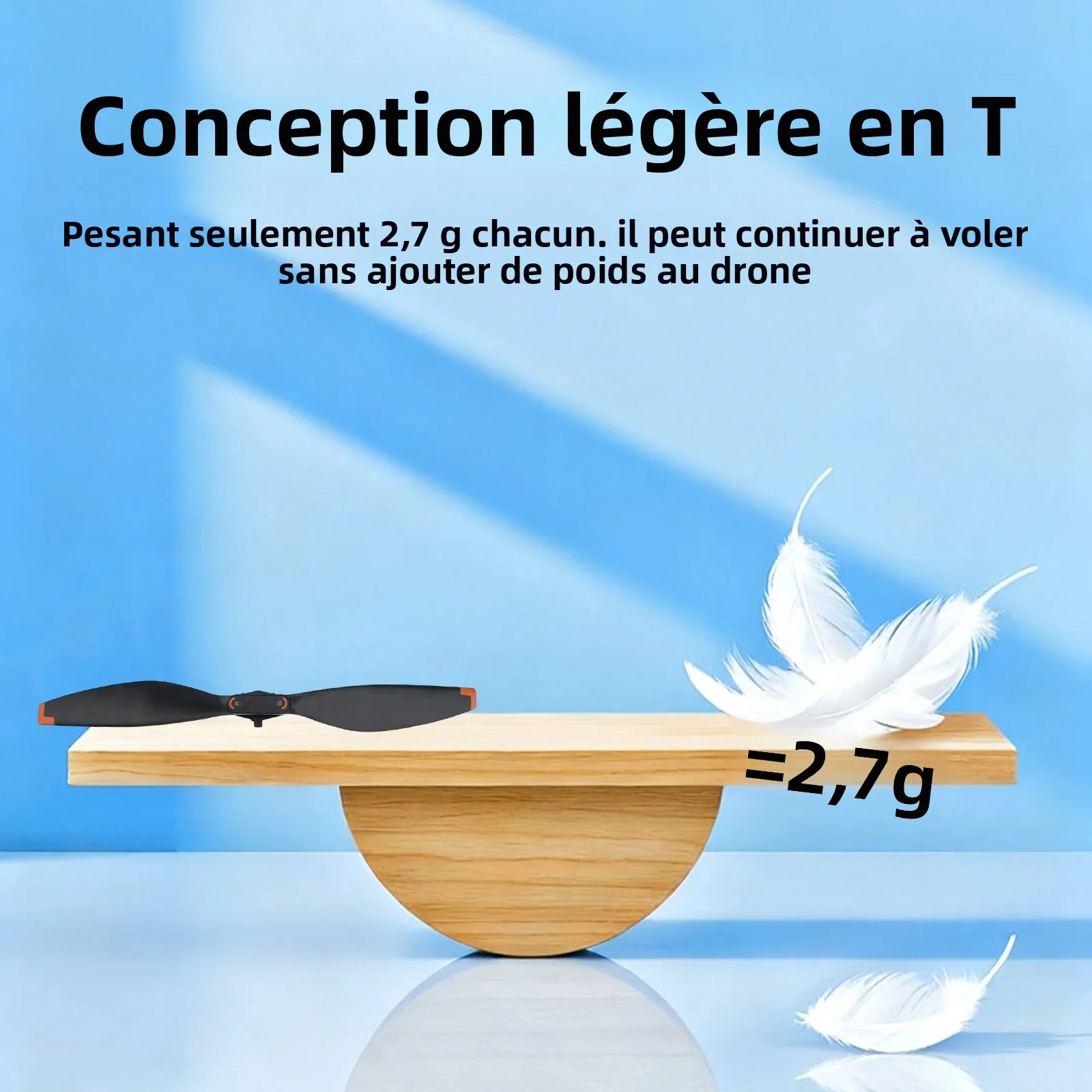 Deux hélices pour drone Mini5 Pro, silencieuses et légères, emballage d'origine