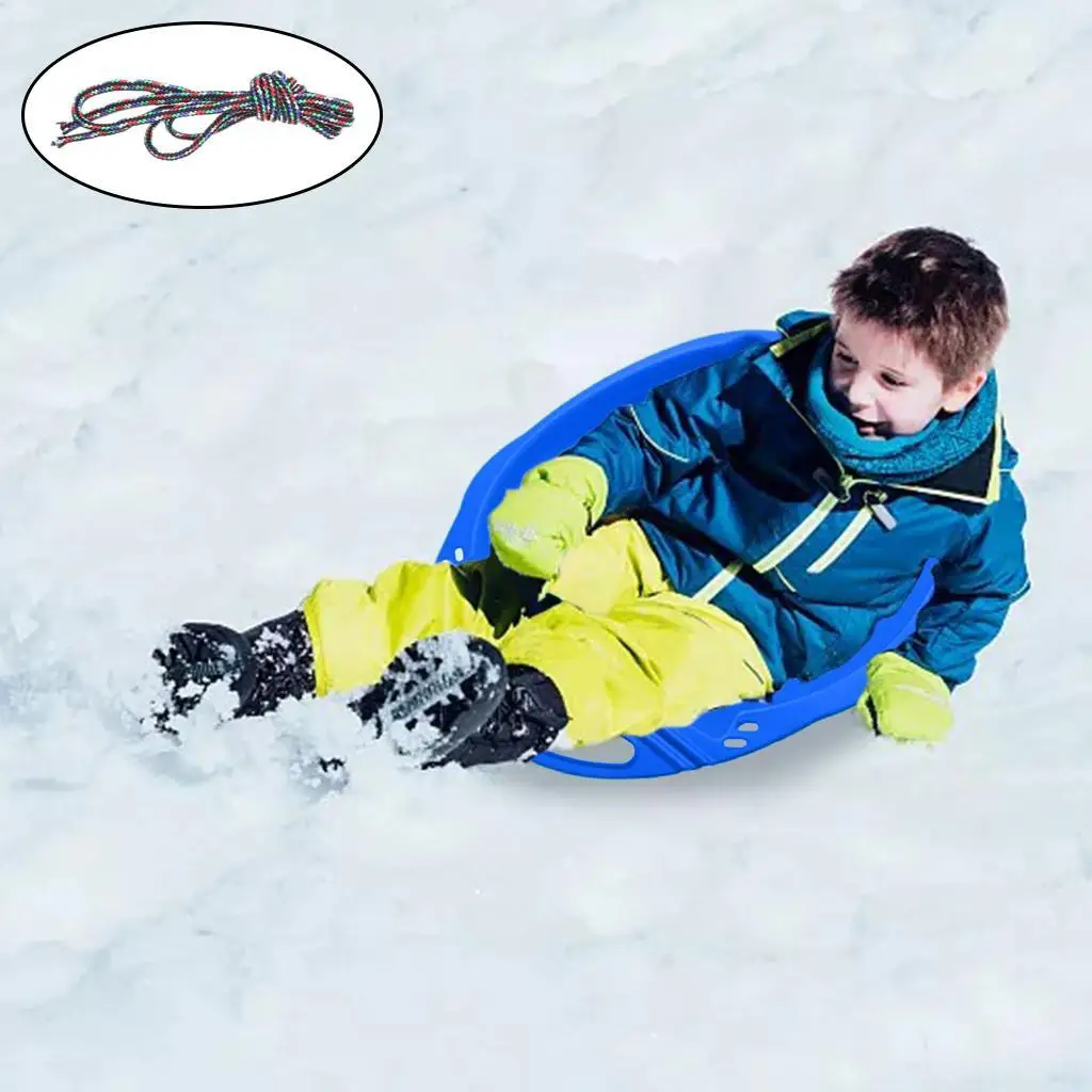 Non-slip Sledge Snow Slider Plastic High-performance Grass Sand Snow Ski Oversized Handle Thicker Sleigh Ski Board Board
