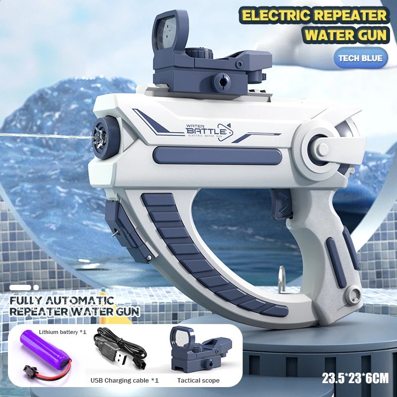 Electric Water Gun Large Capacity Full Automatic Water Pistol Summer Pool Beach Outdoor Praty Play Toys for Kids Adult Gifts 5