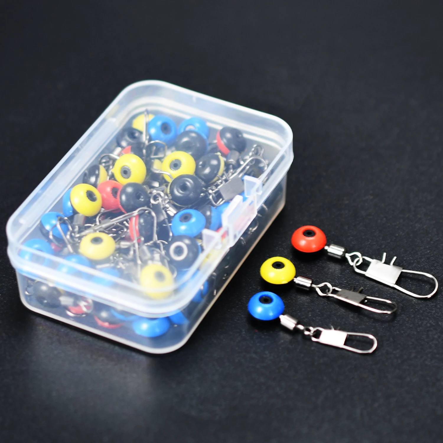 Topranc Marke Angeln Schwimmende Langlebige Space Beans mit Drehringen für Meeresangeln Drehen Bobber Anschlüsse Meeresangelgerät – Detail 6