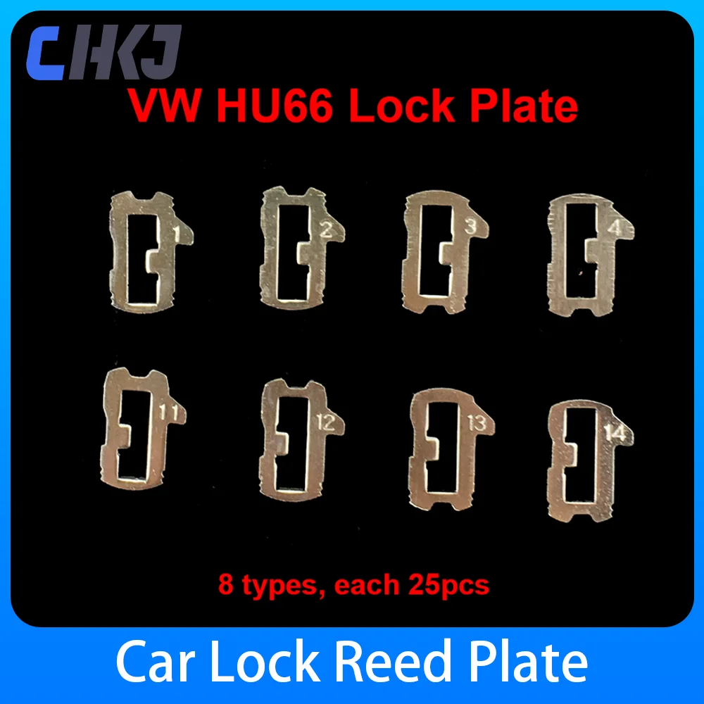 Lock Repair Tool Locksmith Tools Locksmith Extractor Tools Lock Pick Tools Lock Pick Set 200pcs/lot Car Lock Reed HU66 Plate For AUDI VW Volkswagen Plate NO 1.2.3.4,11.12.13.14 Each 25pcs For VW Lock Repair Kits