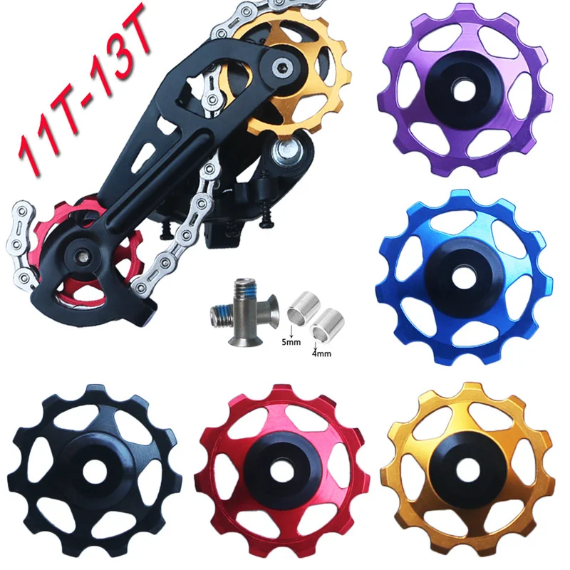 Puleggia Per Bici Da Strada Deragliatore Posteriore 11T 13T Guida Mtb Puleggia In Ceramica Rullo Folle Cuscinetto Jockey Parti Della Ruota Accessori P