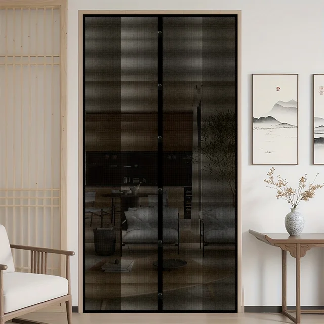 Magnetic Screen Door No Drill Self Stick Mosquito Net for Windows Summer Insect Proof Strong Magnet Curtain Room Divider
