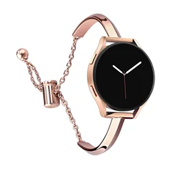 Elegant 20mm/22mm Metal Chain Jewelry Strap - 20mm (Rose Gold)
