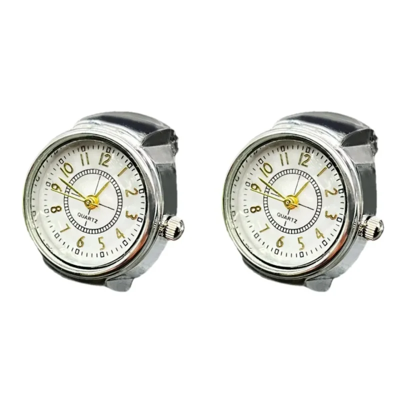 Creative Alloy Shell New Hot Selling Finger Circular Arabic Numeral Scale Dial Couple Men's And Women's Ring Watch