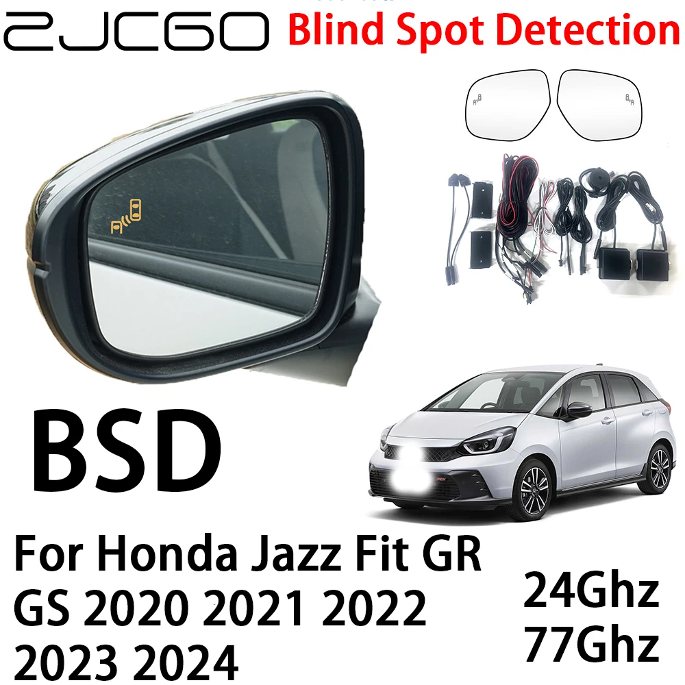 

ZJCGO Car BSD Radar Warning System Blind Spot Detection Safety Driving Alert for Honda Jazz Fit GR GS 2020 2021 2022 2023 2024