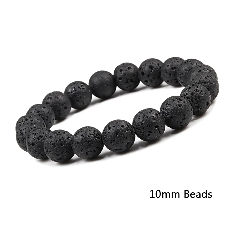 Elegant Black Lava Beads Essential Oil Diffuser Bracelet