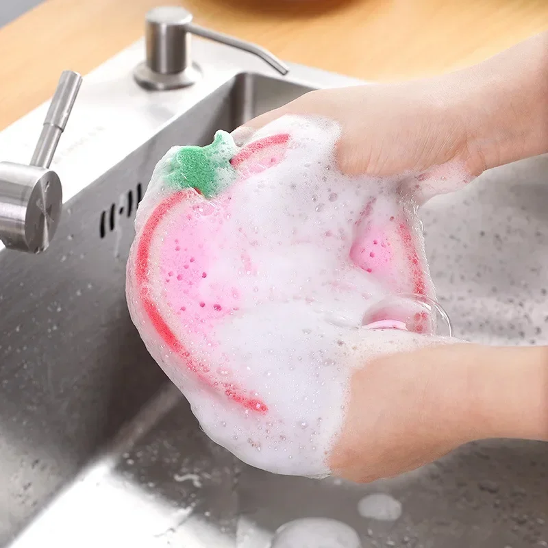 Creative Sponge Kitchen Accessories Fruit Shape Washing Dishes Sponge Cleaning Dish Remove Stains Household Cleaning Tools