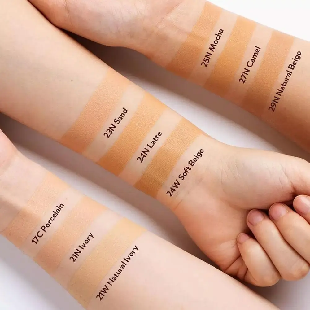 Red Cushion Foundation Long-Lasting Concealer Lightweight Buildable Coverage Semi-Matte Korean Cushion Founda Sunscreen Makeup concealer foundation concealer palette nine tone concealer