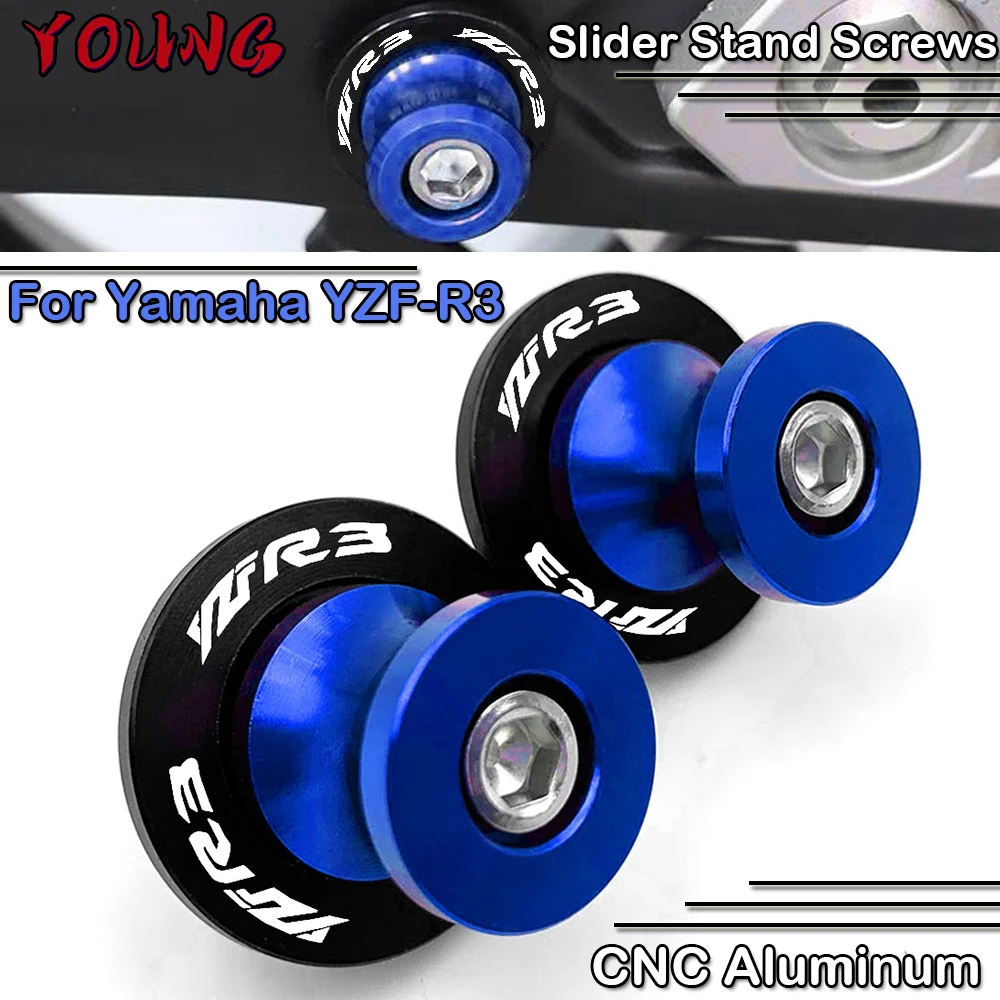 

For YAMAHA YZF-R3 YZFR3 YZF R3 2015-2018 2019 2020 2021 2022 2023 Motorcycle Accessories Swingarm Spools M6 Slider Stand Screws