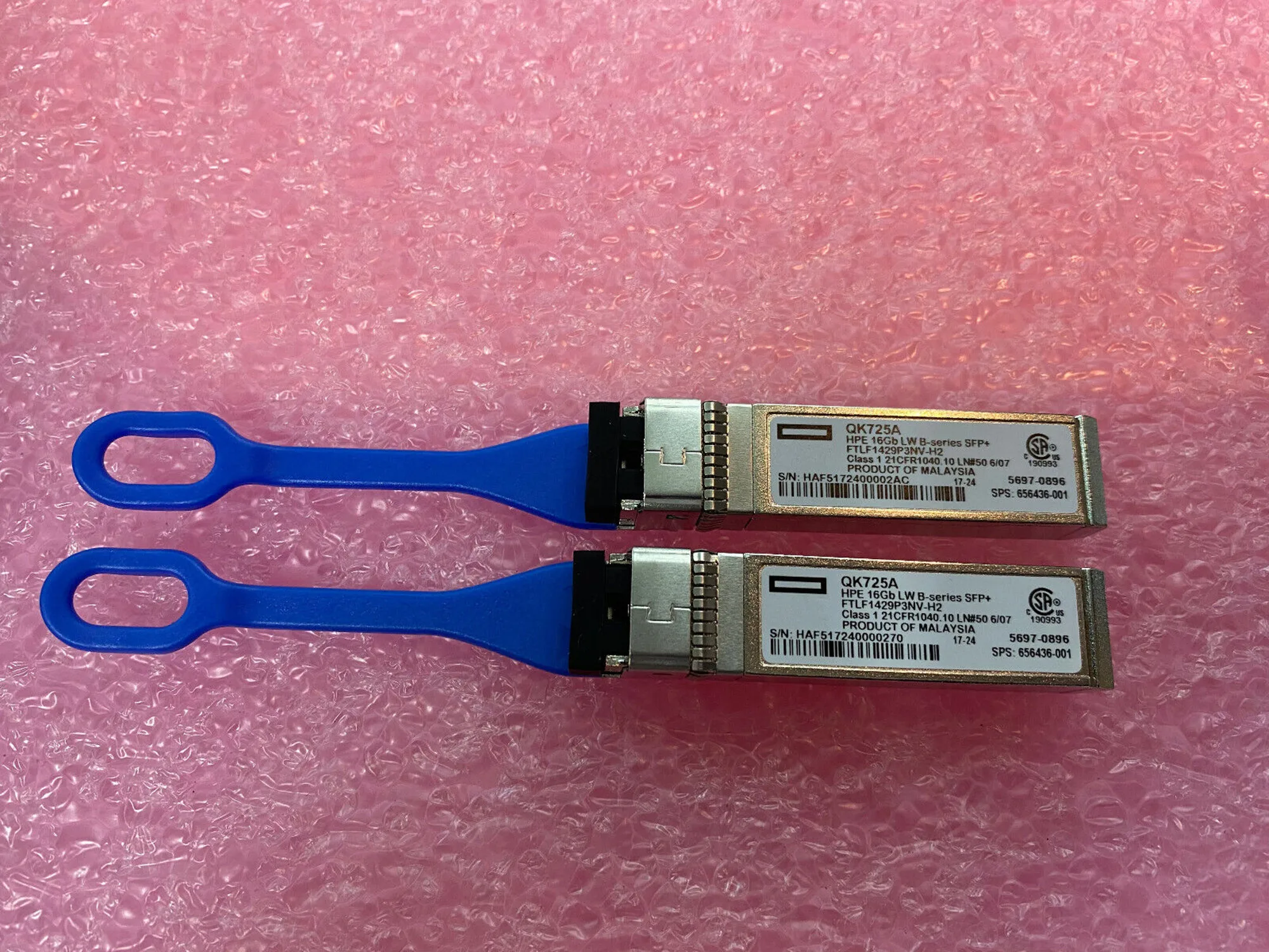 H-P 16G LW SFP+ Transceiver Module QK725A FTLF1429P3NV-H2 656436-001 5697-0896 10KM 16GB SFP Fiber Switch