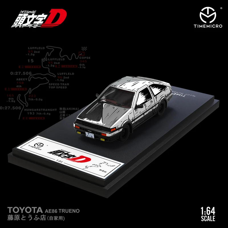 TIME MICRO 1:64 Initial D cartoon painting Toyota AE86 & Mazda RX