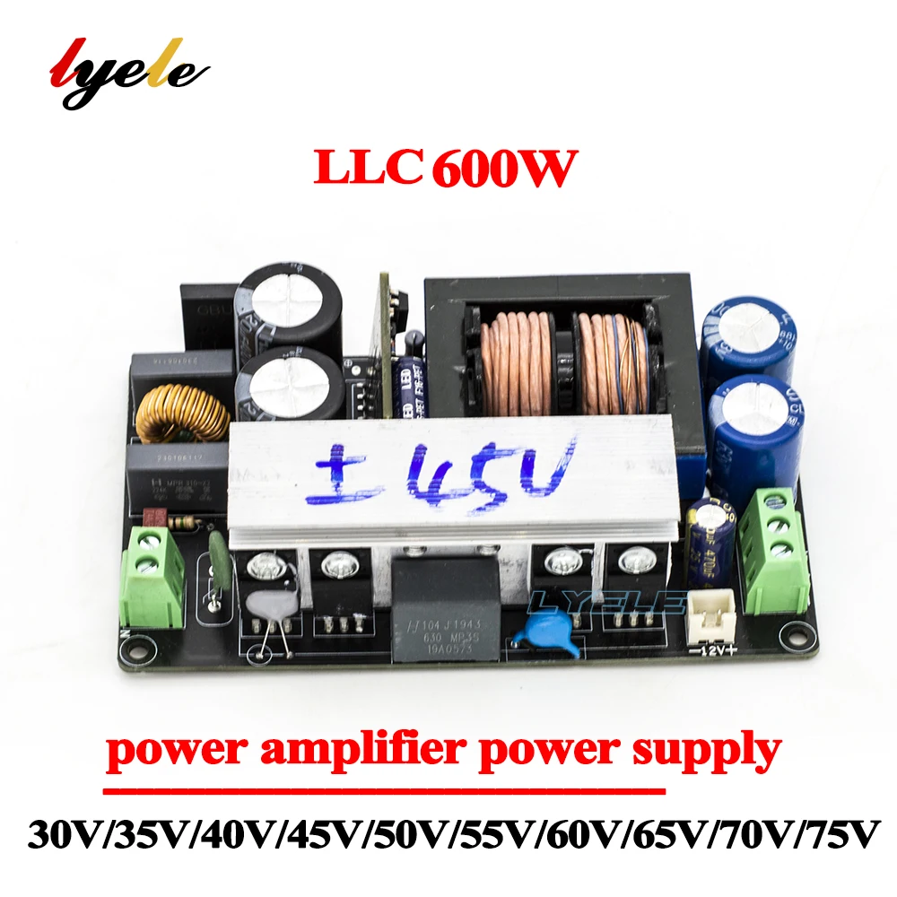 

LYELE 600w LLC Power Amplifier Switching Power Supply Board Single Double Output +-24-80V DIY Audio Amplifier Power Board