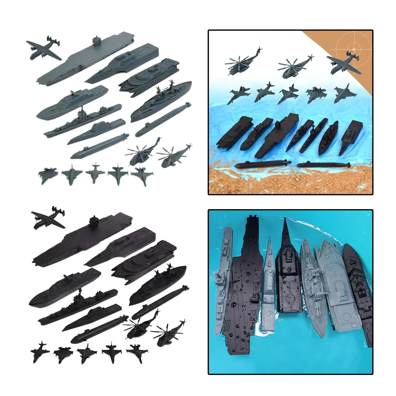 17x Naval Ship Assembly Kit Featuring Helicopter for Boys and Girls