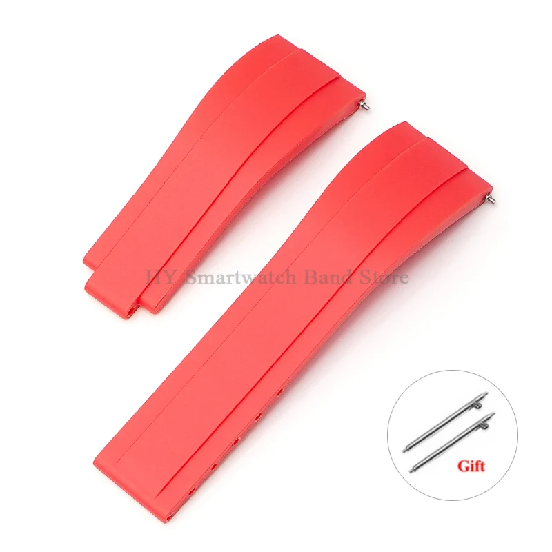 Premium 20mm Waterproof Silicone Rubber Watch Strap - Durable Wrist Band in Oysterflex Style