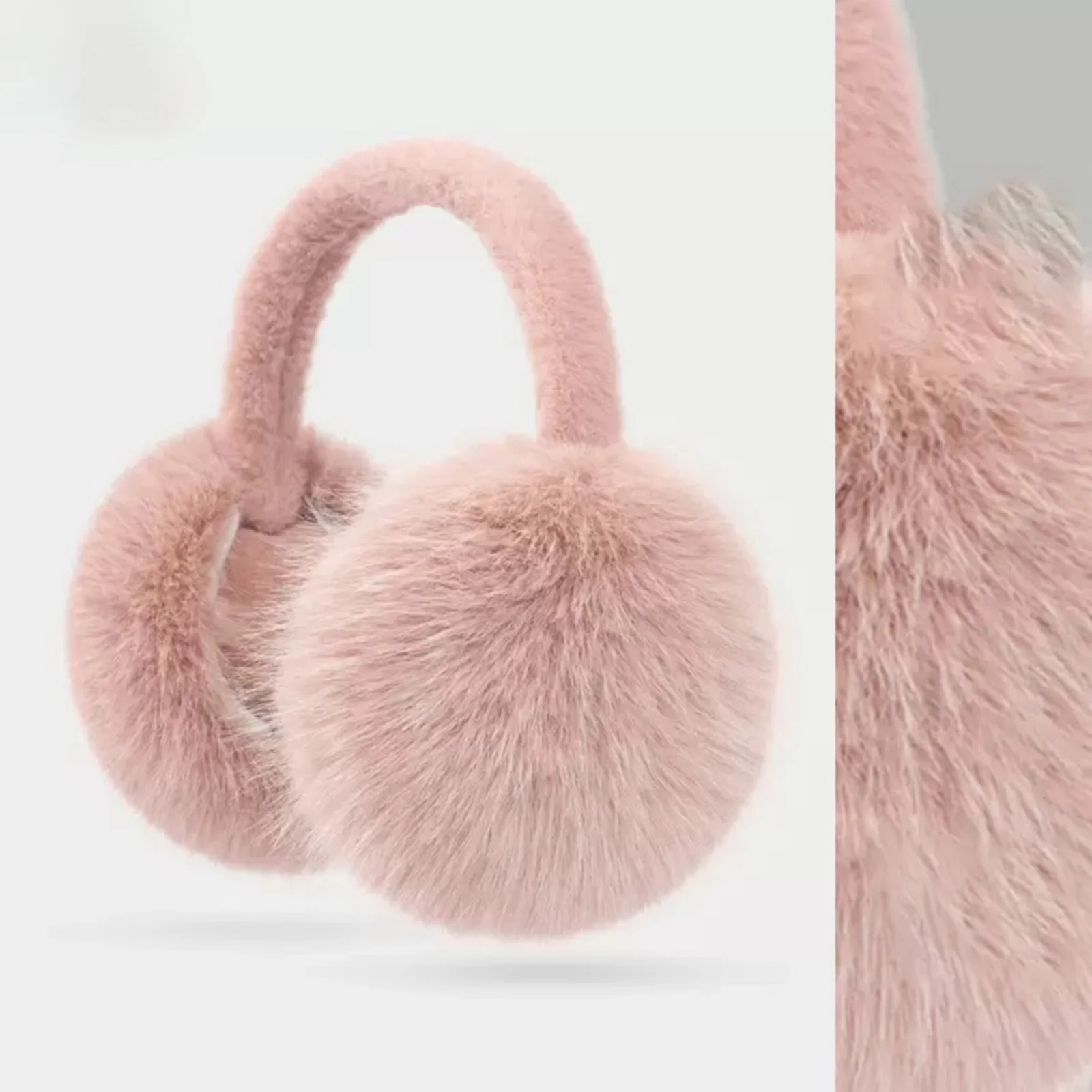 1PC Faux Fur Earmuffs & Scarf Set, Soft Warm White Winter Accessories, Cozy Fluffy Cold Weather, Stylish Elegant Women's Winter