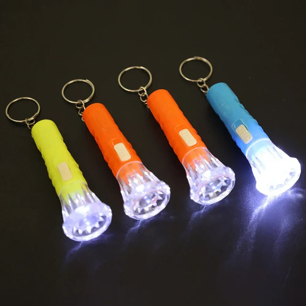100Pcs Mini Flashlight Keychain Bulk For Kids Assorted Colors Torch Keyring Flashlights Led Keychain Multicolor Plastic