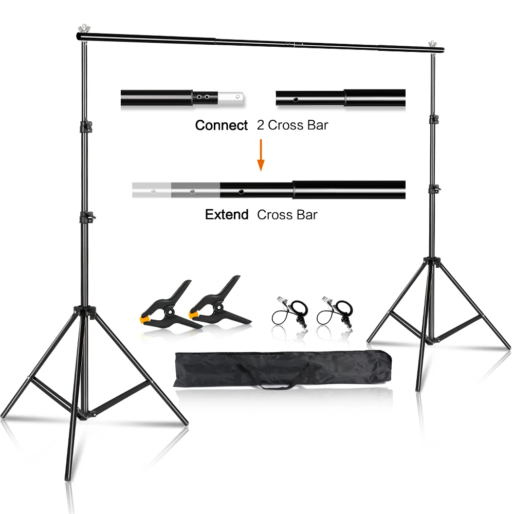 Background Stand Kit Support Frame System Backdrops  Adjustable Stand for Photography Photo Studio Chromakey Green Screen Frame 3