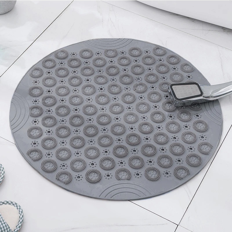 Round Pvc E Bathroom Mat Hydrophobic Suction Cup Mat Bathroom Mage Mat 53 X 53 Cm