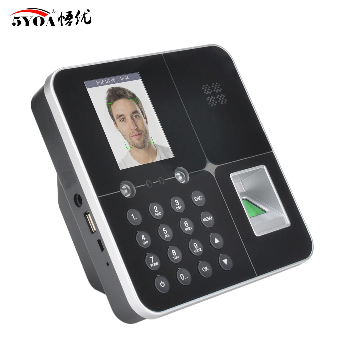AF18 facial and fingerprint attendance Biometric Facial Recognition Machine Password Time Clock Voice Broadcast