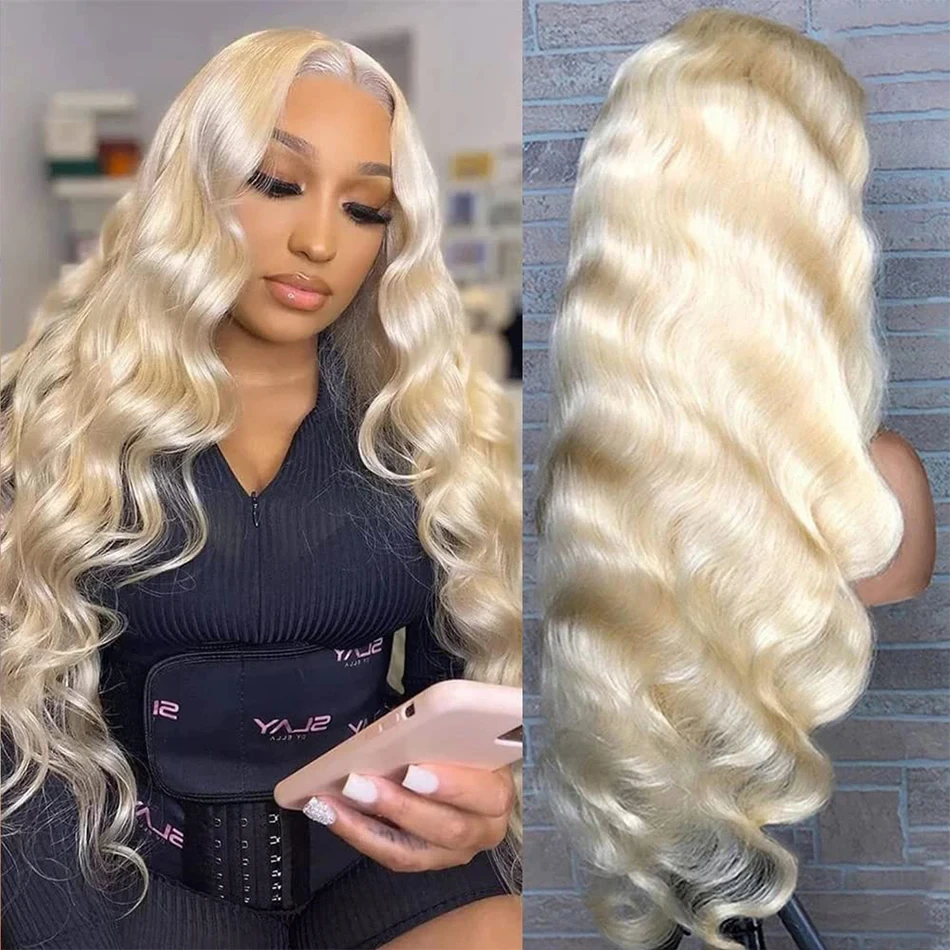 

613 Honey Blonde 13x6 Lace Front Human Hair Wigs 30 34 Inch Brazilian Body Wave Color 13x4 Frontal Wig For Women