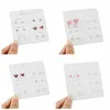 4 Pair Set Silver Color Heart Stud Earrings Sets for Women Girls Exquisite Party Dailywear Jewelry Simple Cute Gift Accessories 6