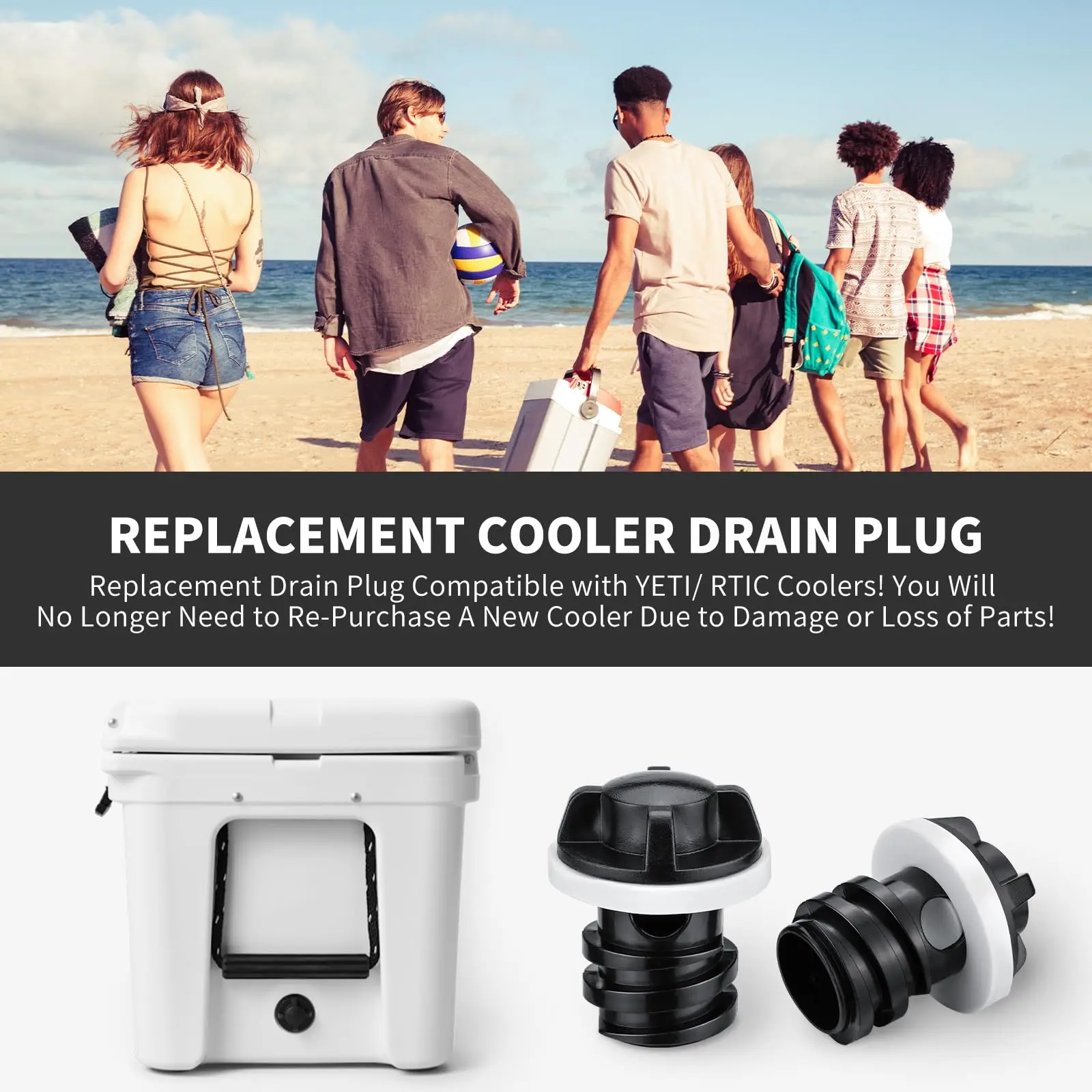 Rtic Cooler Yeti Drain Hose Cooler Drain Plug Gasket Assembly For