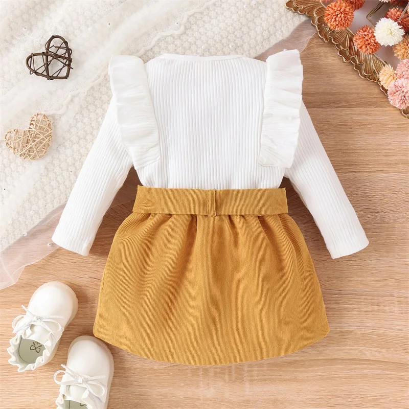 

Hnyenmcko Toddler Baby Girl Clothes Set Long Sleeve High Neck Knit Shirt Sweater Tops Plaid Skirt Set Fall Winter Outfits