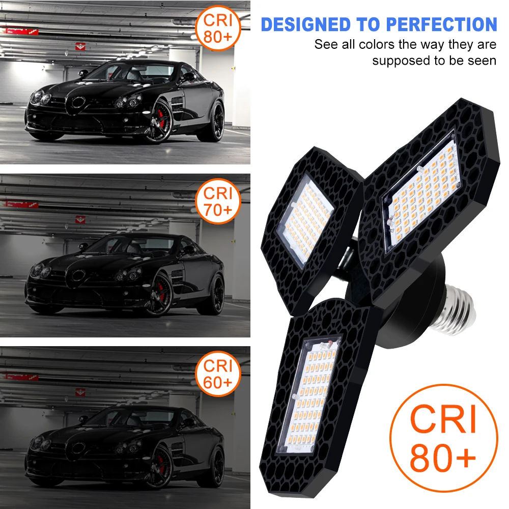 Ultra-Bright Adjustable LED Garage Light – 200W High Bay Spotlight for Home, Workshop & Warehouse