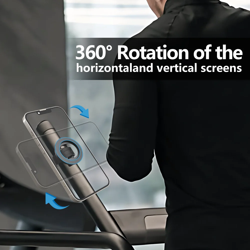 Magnetic Adjustable Silicone Phone Holder for Bikes, Strollers, and Gyms