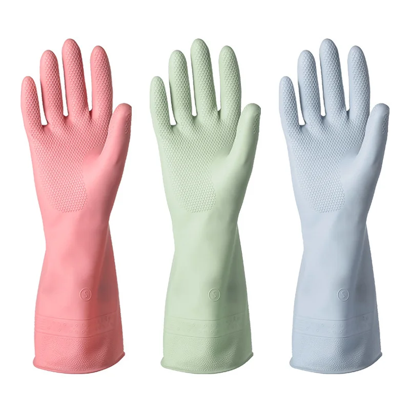 

1Pair Cleaning Gloves Kitchen Waterproof Dishwashing Glove Dish Washing for Household Chores Scrubber Durable Rubber