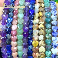 Faceted Love Heart 8MM Agate Rhodochrosite Quartz Natural Stone Loose Space Beads for Jewelry Making Diy Bracelet Accessories 1