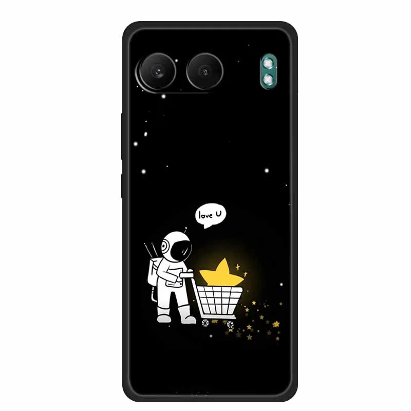 Astronaut Design Soft Silicone TPU Phone Case - Space-Themed Back Cover