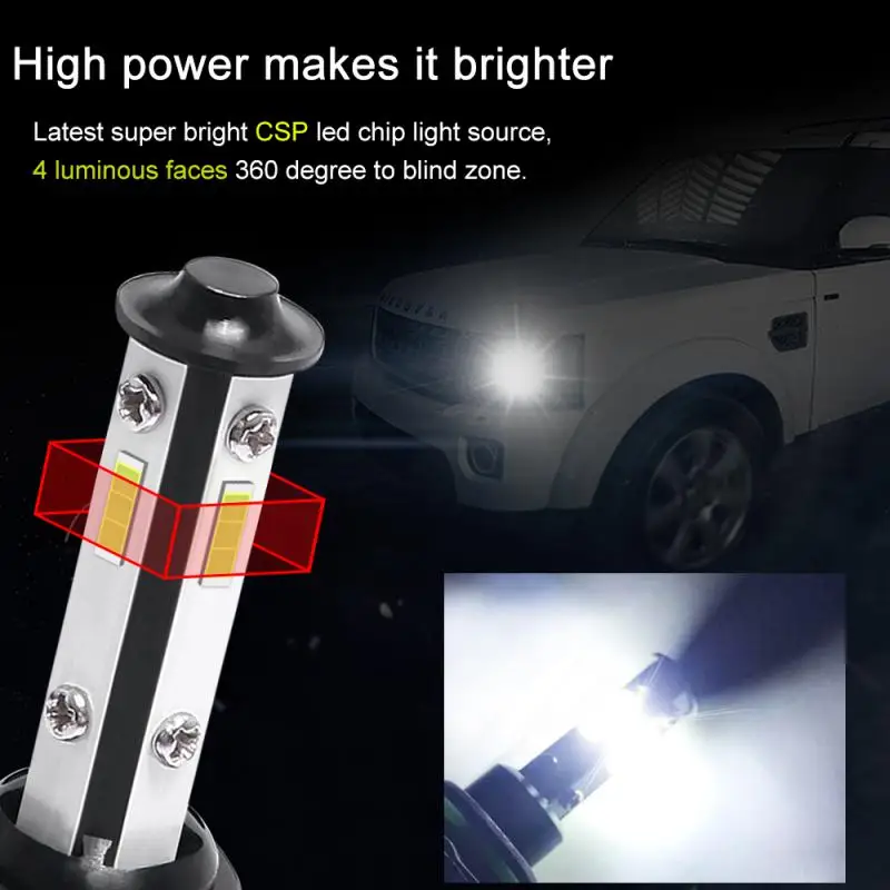 

Led Light 5202 Superbright Universal Waterproof Multifunctional Car Accessories Auto Lights Lamp Bulb 8000lm Practical Fog Light