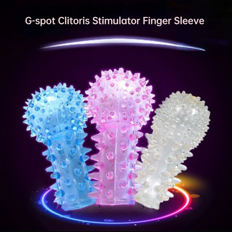 Double Finger Sleeve Adult Sex Toys For Women Vaginal Massager Female Masturbator G-spot Clitoris Stimulator Penis Enlargement sex toys