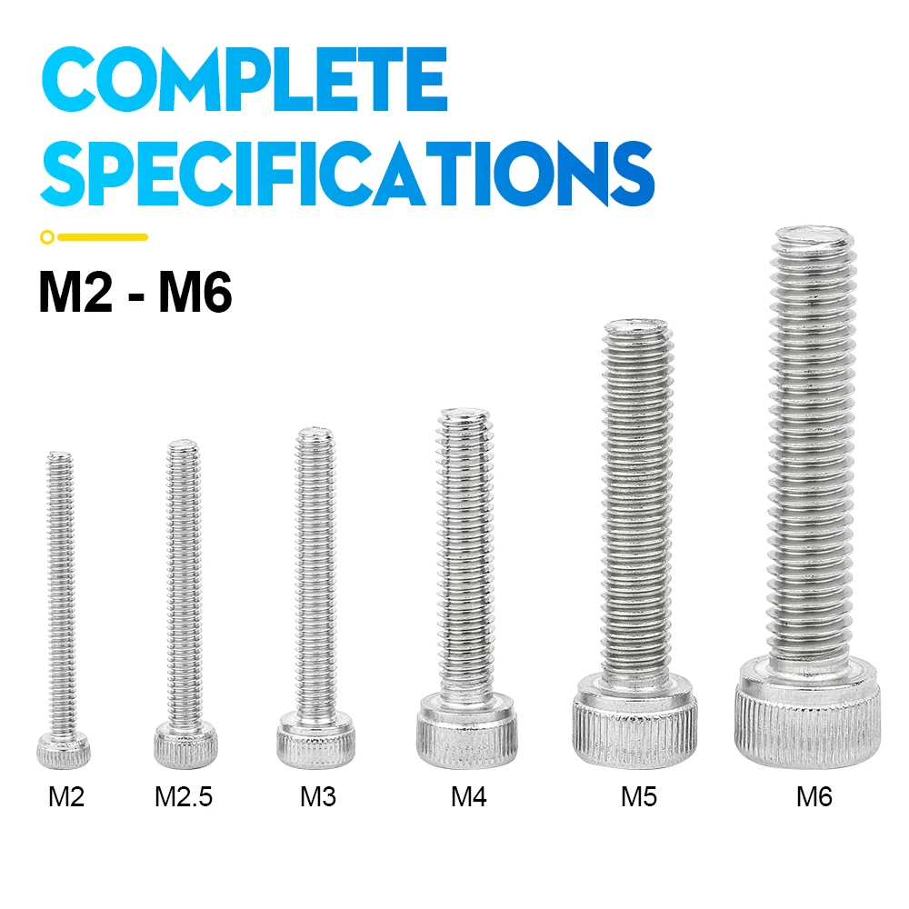 NINDEJIN 육각 육각 홀 붙이 헤드 캡 나사 키트 m2 m2.5 m3 m4 m5 m6 스테인레스 스틸 볼트 너트 세트 DIN912