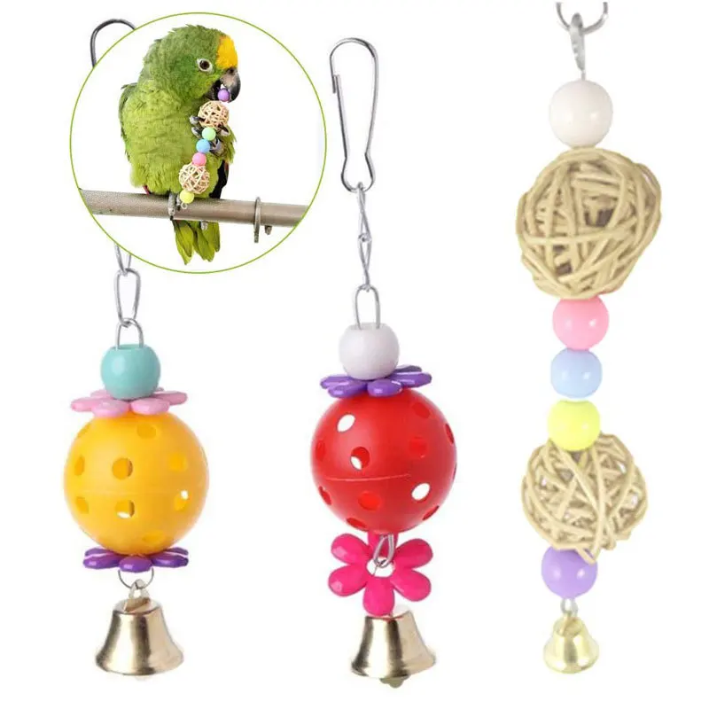 13Pcs Bird Cage Toys for Parrots Wood Birds Swing Reliable Chewable Bite Bridge Wooden Beads Shape Parrot Toy Bird Toys 3