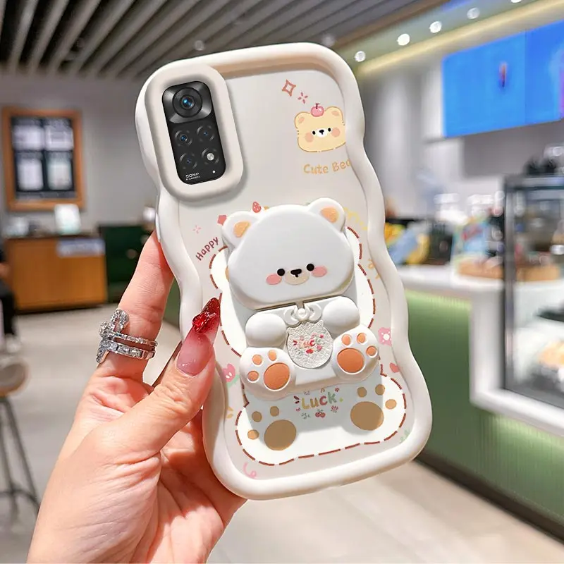 Naughty Cat Wavy Silicone Phone Case Cover