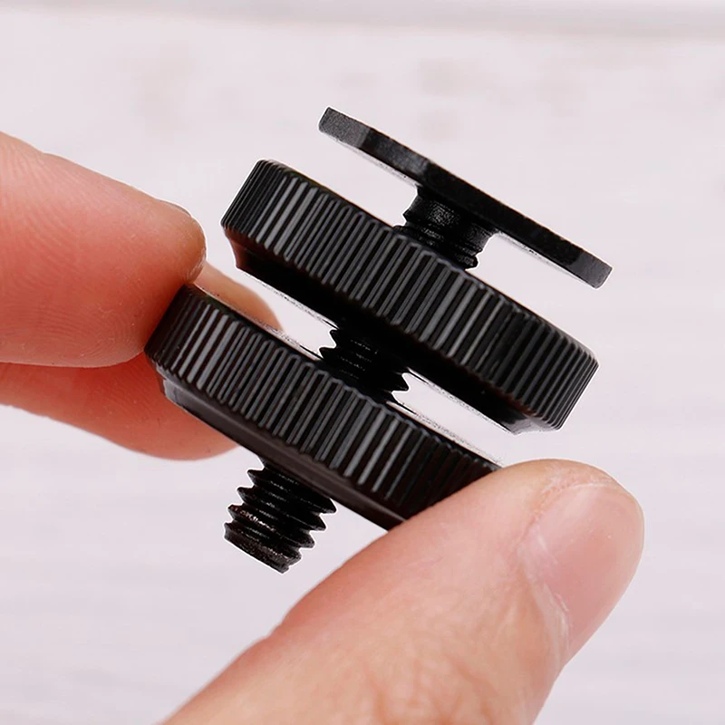 Hot Shoe Mount Phone Holder Dual Nut Cold Shoe Adapter Bracket For Hero Accessories For Canon Sony Nikon DSLR Camera