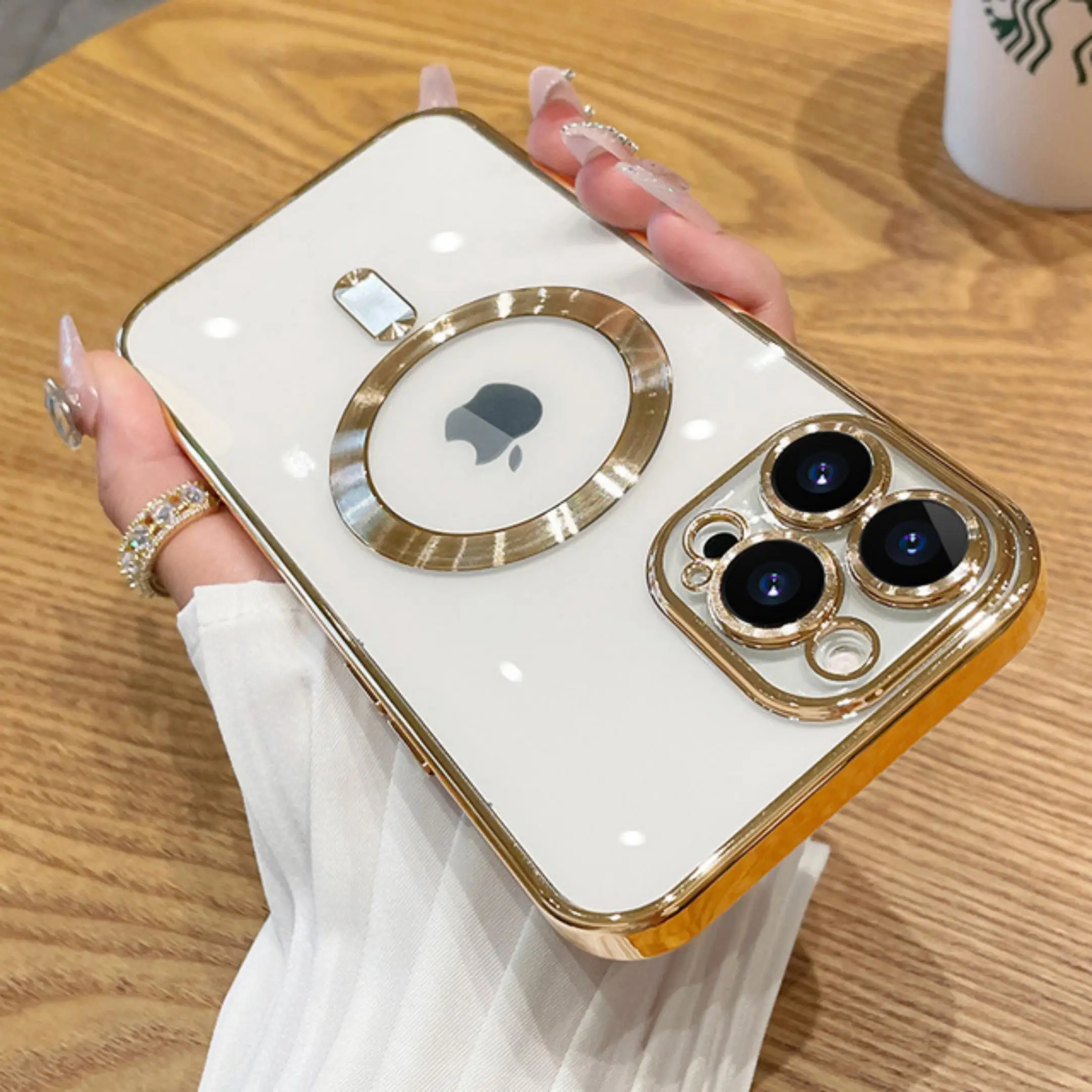 Funda de lujo para teléfono con bolsa suave para tarjetas, carcasa transparente para iPhone 15, 14, 13, 12, 11 Pro Max Mini X XS Max XR 7 8 Plus SE 2020